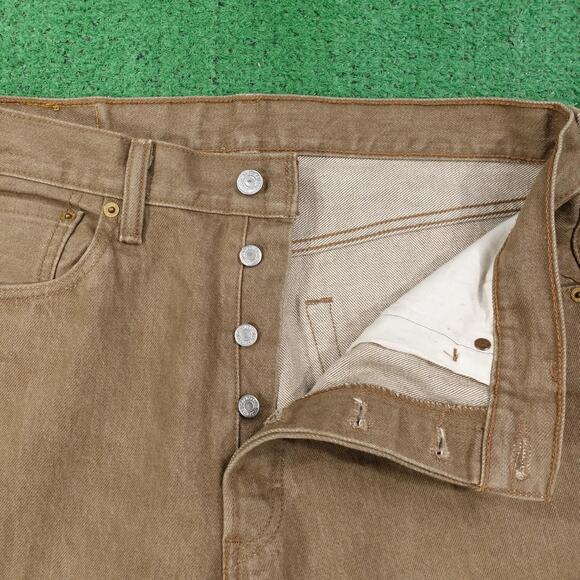 Levi's Men's Straight Jeans in Tan - Picture 3 of 14
